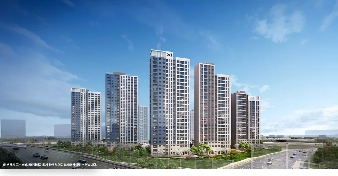 오산헤리티지자이 단지배치도 — 22개동 1,783세대